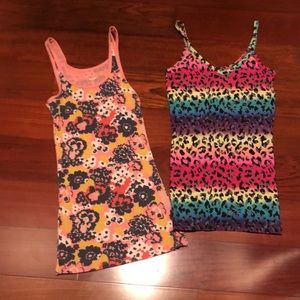 Two Tank Tops NEW Fits Women’s Sm & Girls Lg